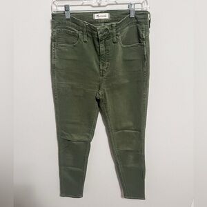 Madewell Olive Green Skinny Jeans
